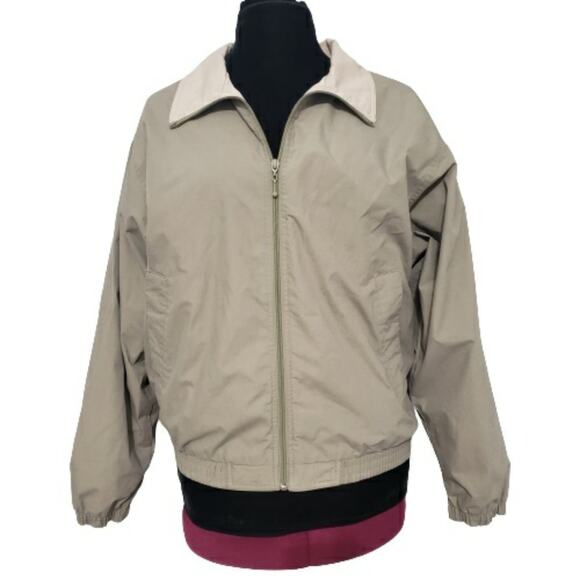 Charles Klein Khaki Bomber Jacket Mens Chore Coat Small Work Casual Barn - Picture 1 of 8
